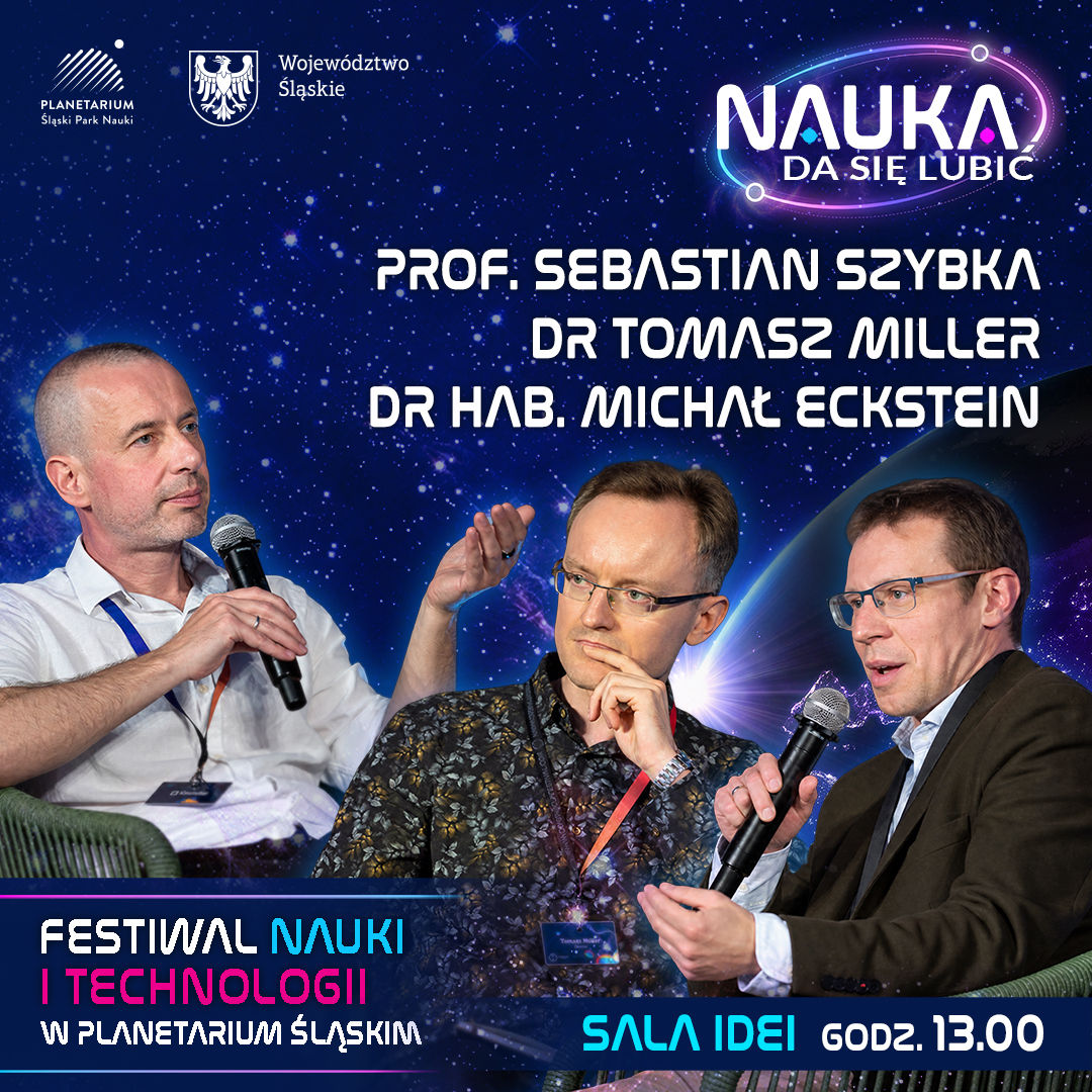 prof. Sebastian Szybka, dr hab. Michał Eckstein, dr Tomasz Miller — grafika festiwalowa