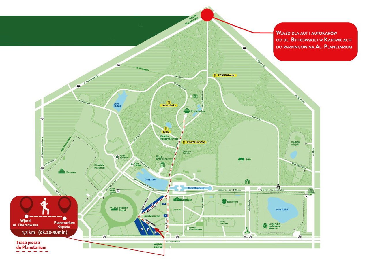 Mapa wjazdu od ul. Bytkowskiej